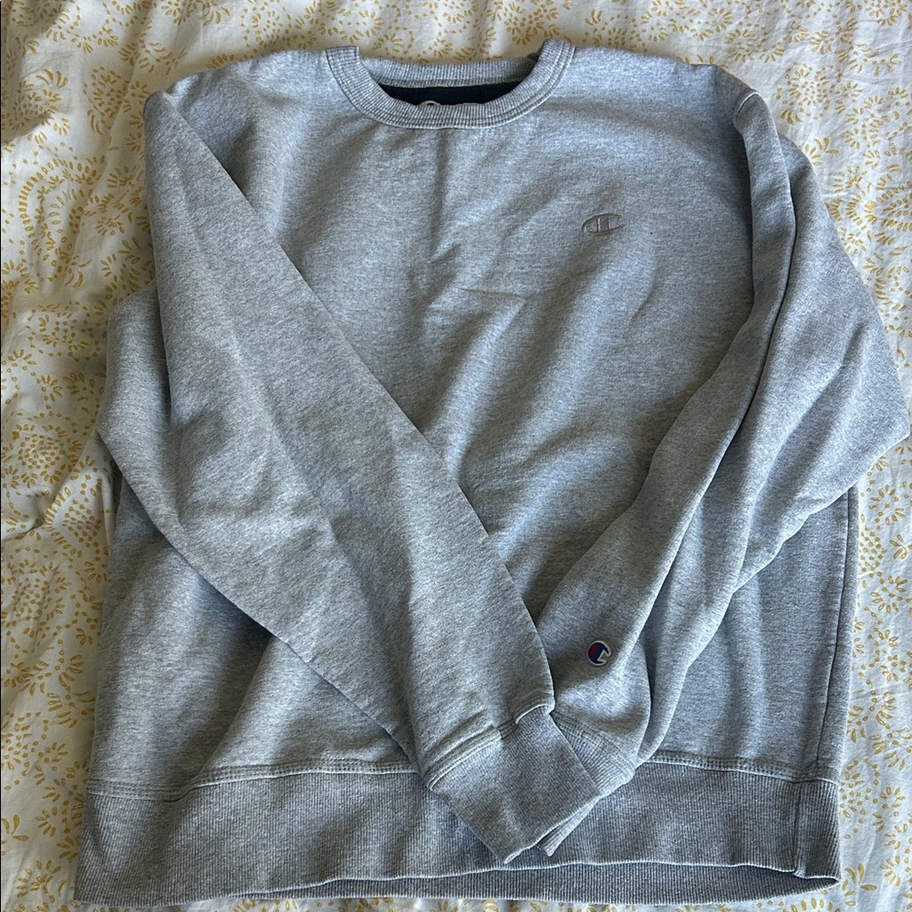 Champion Gray Crewneck Sweater Classic Style